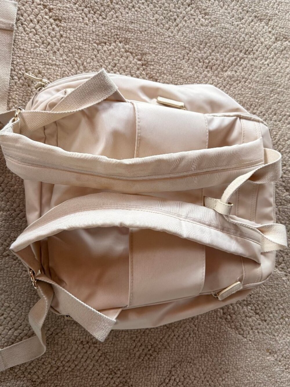 BEIS The Expandable Backpack (Beige) - Picture 5 of 14